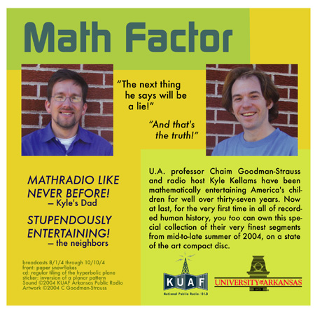 Back of the Math Factor CD